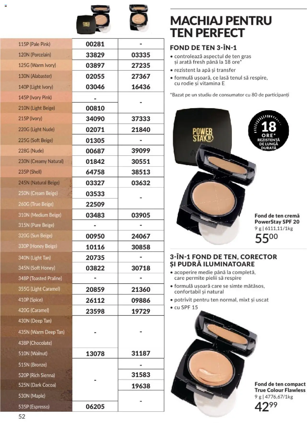 Catalog Avon 1 - 28 Februarie 2025 | Pagina 52 | Produse: Pudră, Praline, Cremă, Apă