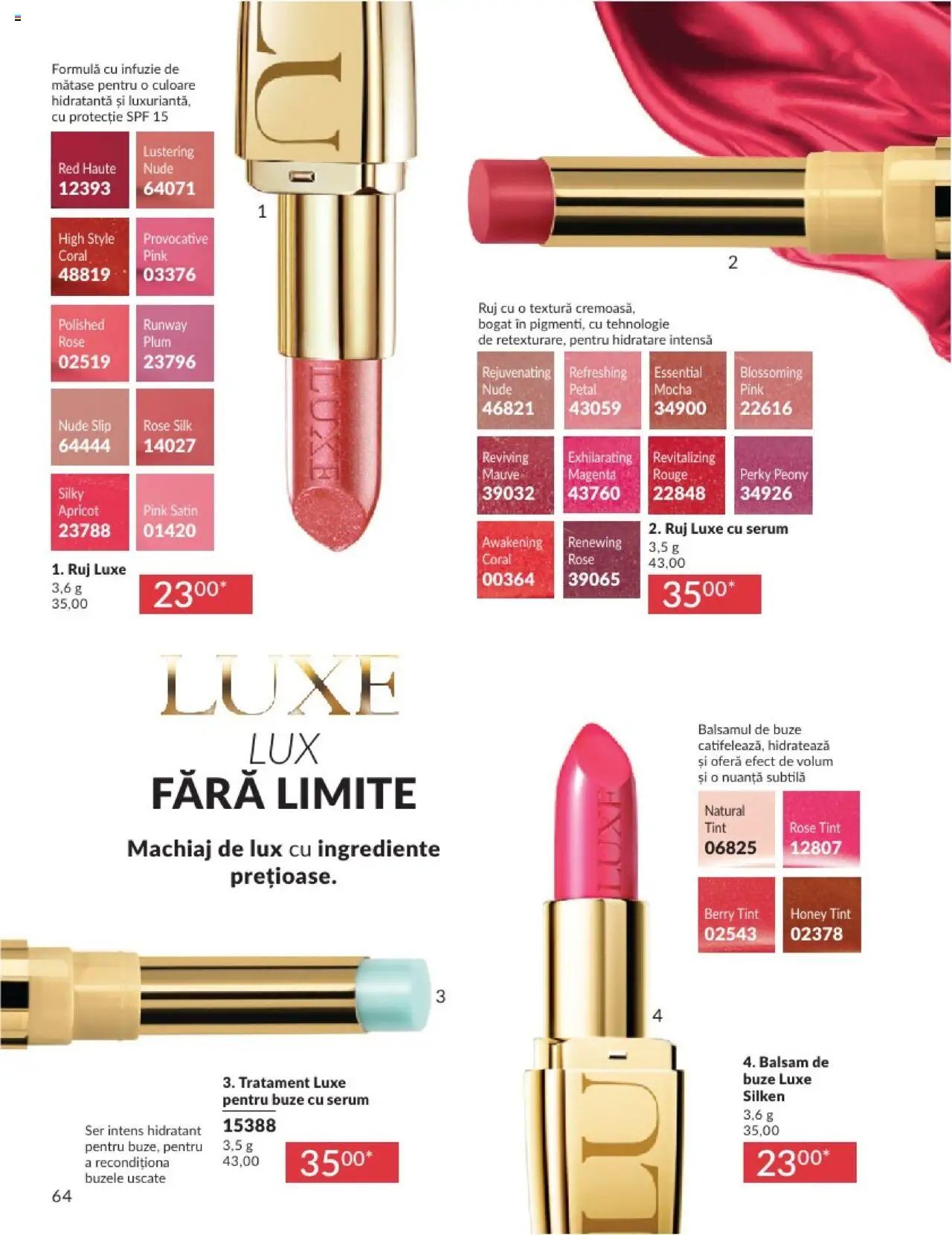 Catalog Avon 1 - 28 Februarie 2025 | Pagina 64 | Produse: Serum, Ruj, Balsam, Slip