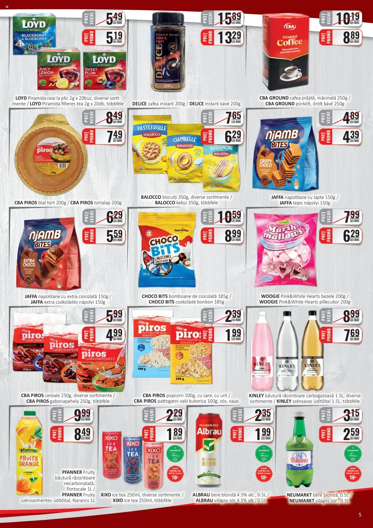 Catalog CBA 1 - 15 Februarie 2025 | Pagina 5 | Produse: Tort, Ciocolată, Portocale, Ceai