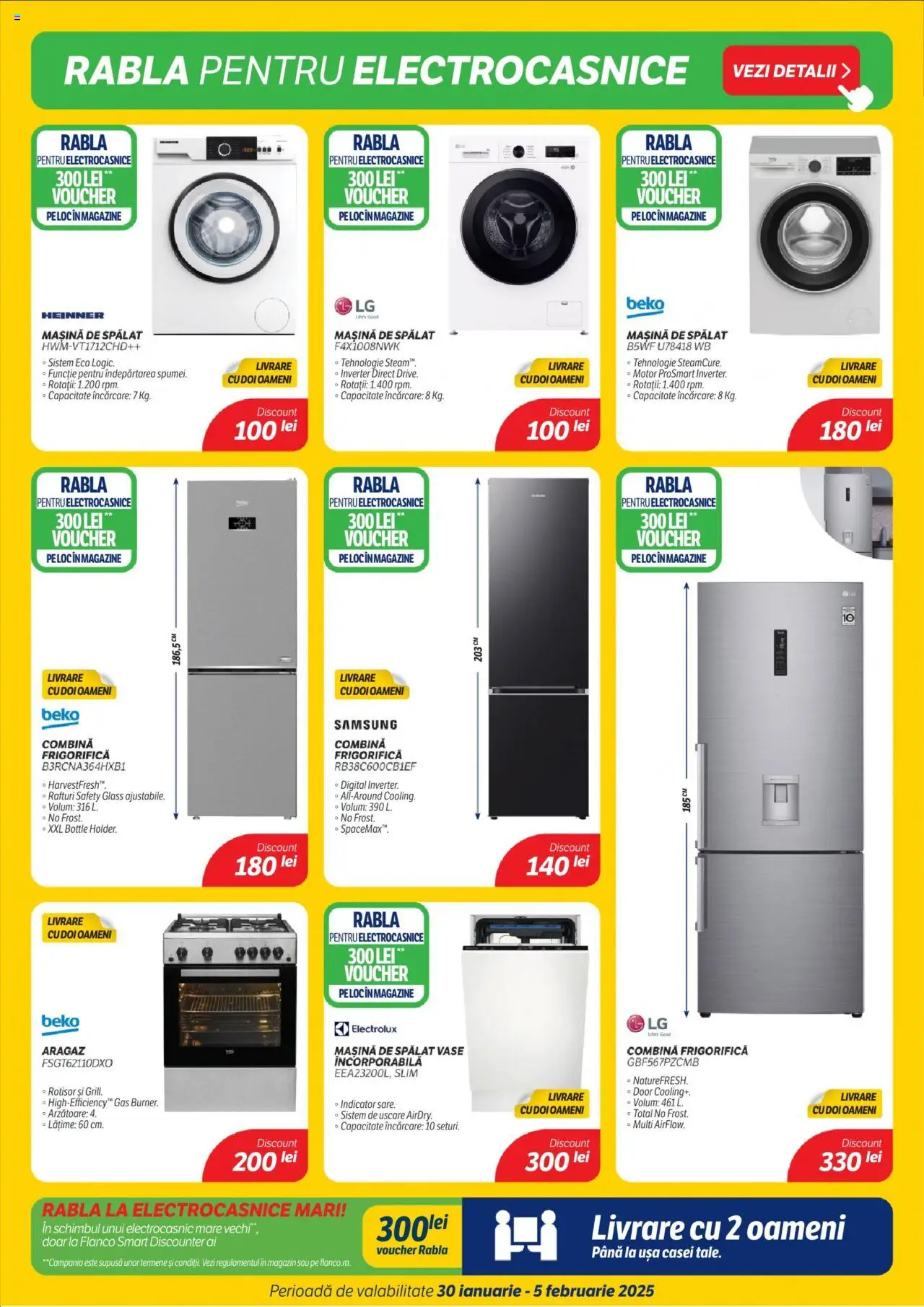 Catalog Flanco 30 Ianuarie - 5 Februarie 2025 | Pagina 5 | Produse: Mașină De Spălat, Aragaz, Mașină De Spălat Vase, Combină frigorifică