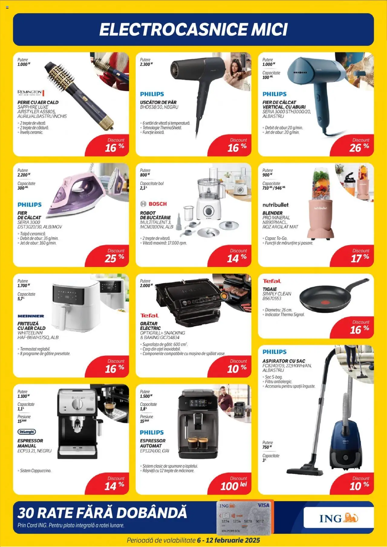 Catalog Flanco 6 - 12 Februarie 2025 | Pagina 6 | Produse: Mașină De Spălat, Uscător De Păr, Bol, Friteuză
