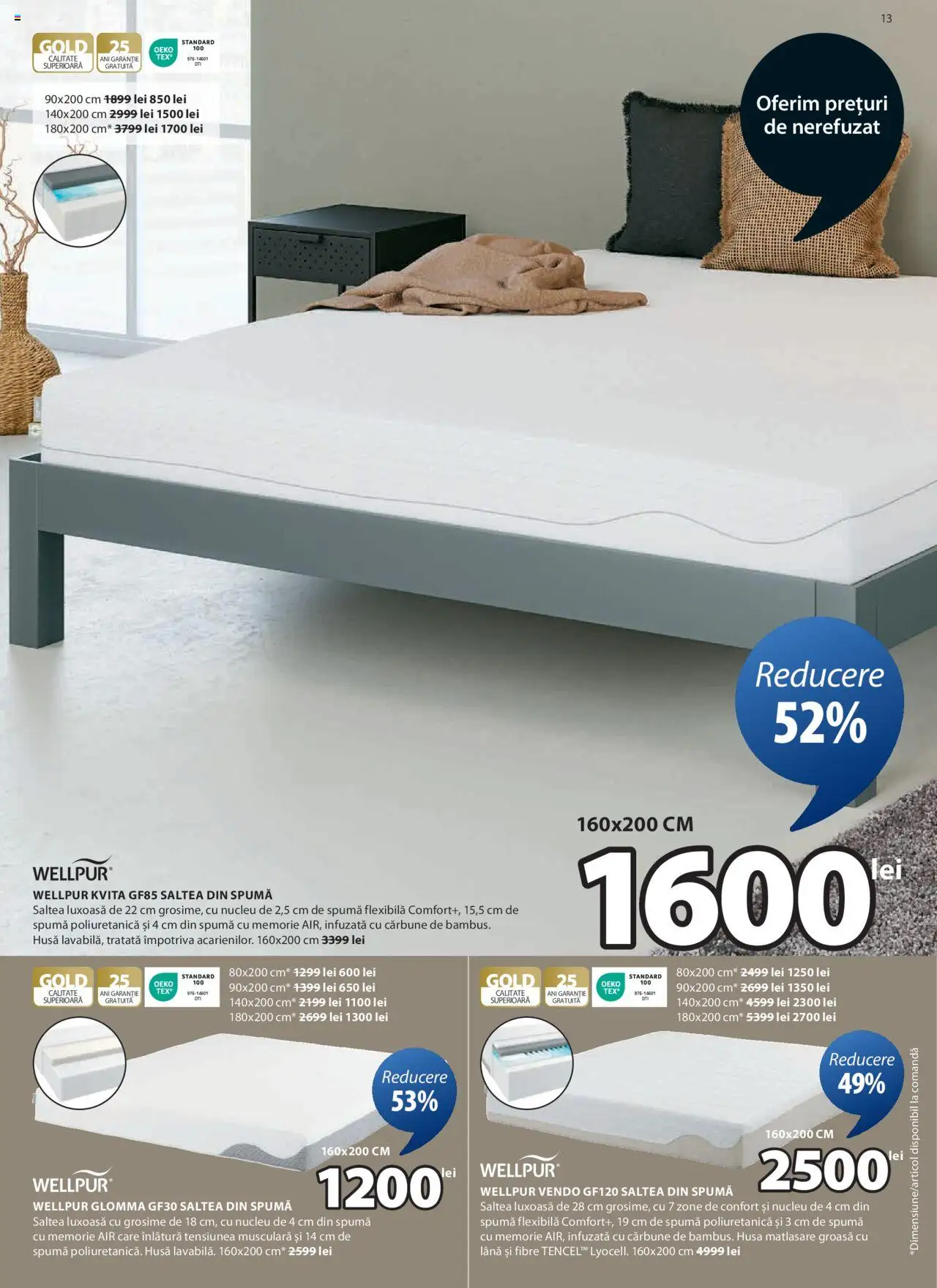 Catalog JYSK 5 Februarie - 6 Martie 2025 | Pagina 13 | Produse: Memorie, Saltea