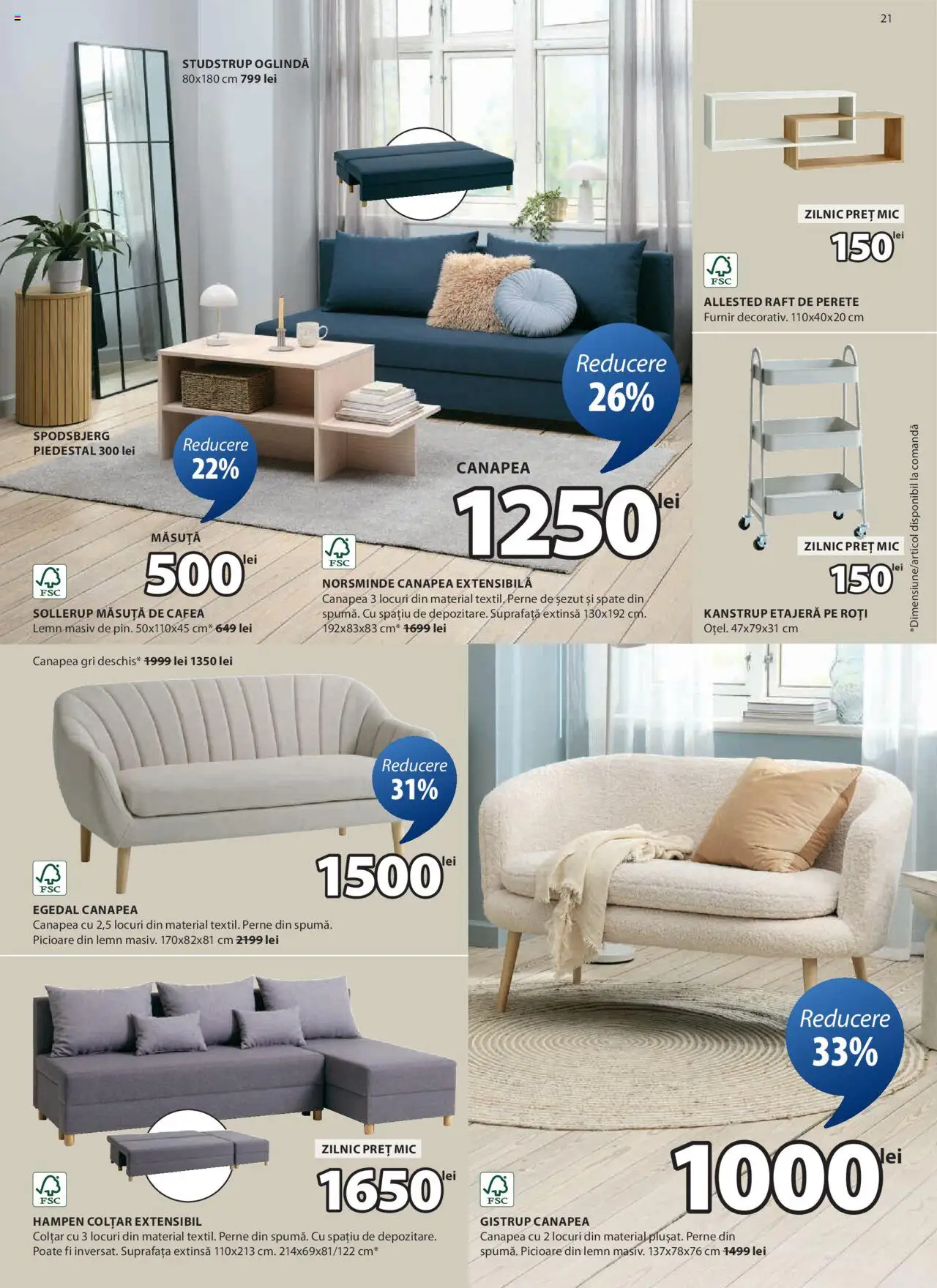 Catalog JYSK 5 Februarie - 6 Martie 2025 | Pagina 21 | Produse: Bufet, Comodă, Vitrină, Cafea