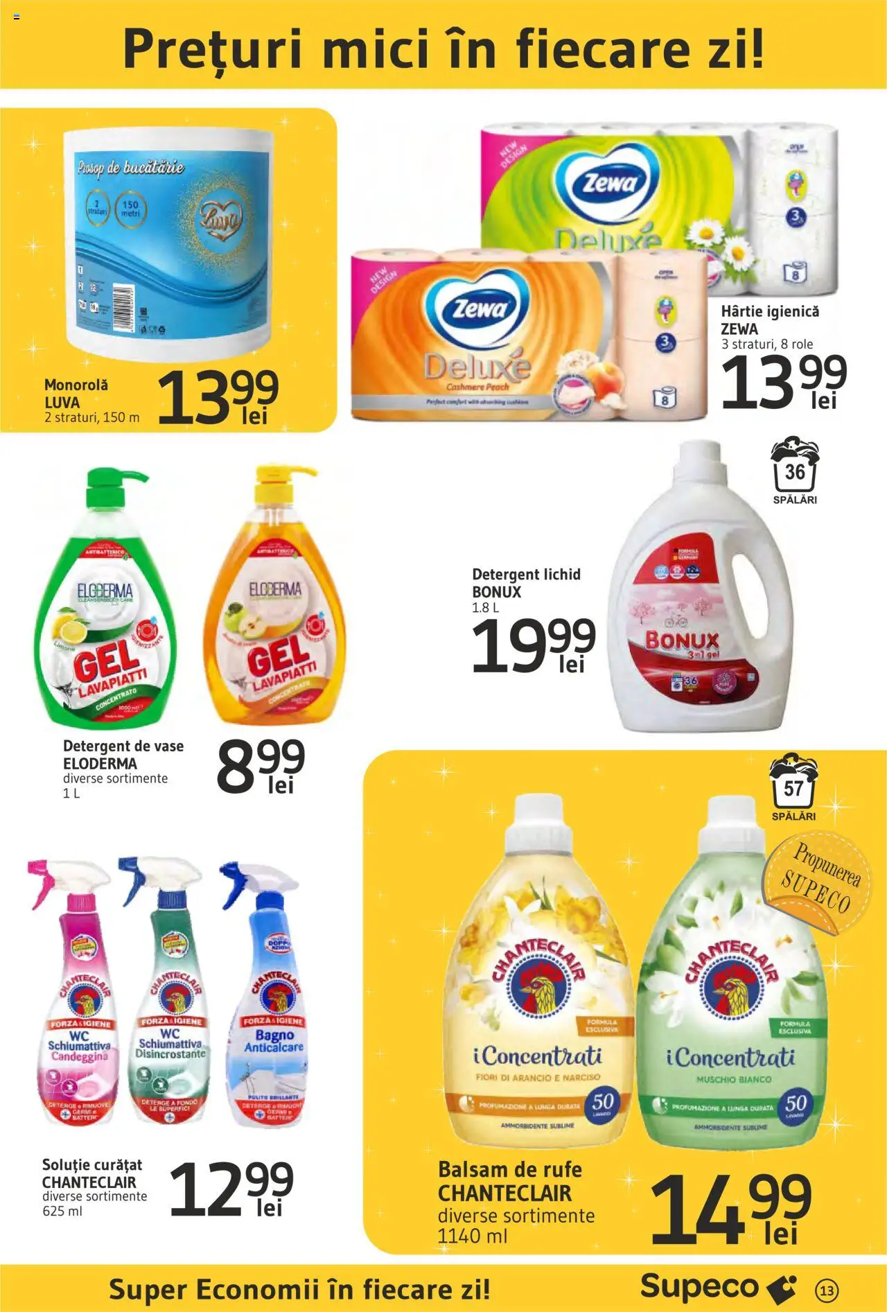 Catalog Supeco 6 - 19 Februarie 2025 | Pagina 13 | Produse: Detergent de vase, Role, Mici, Balsam