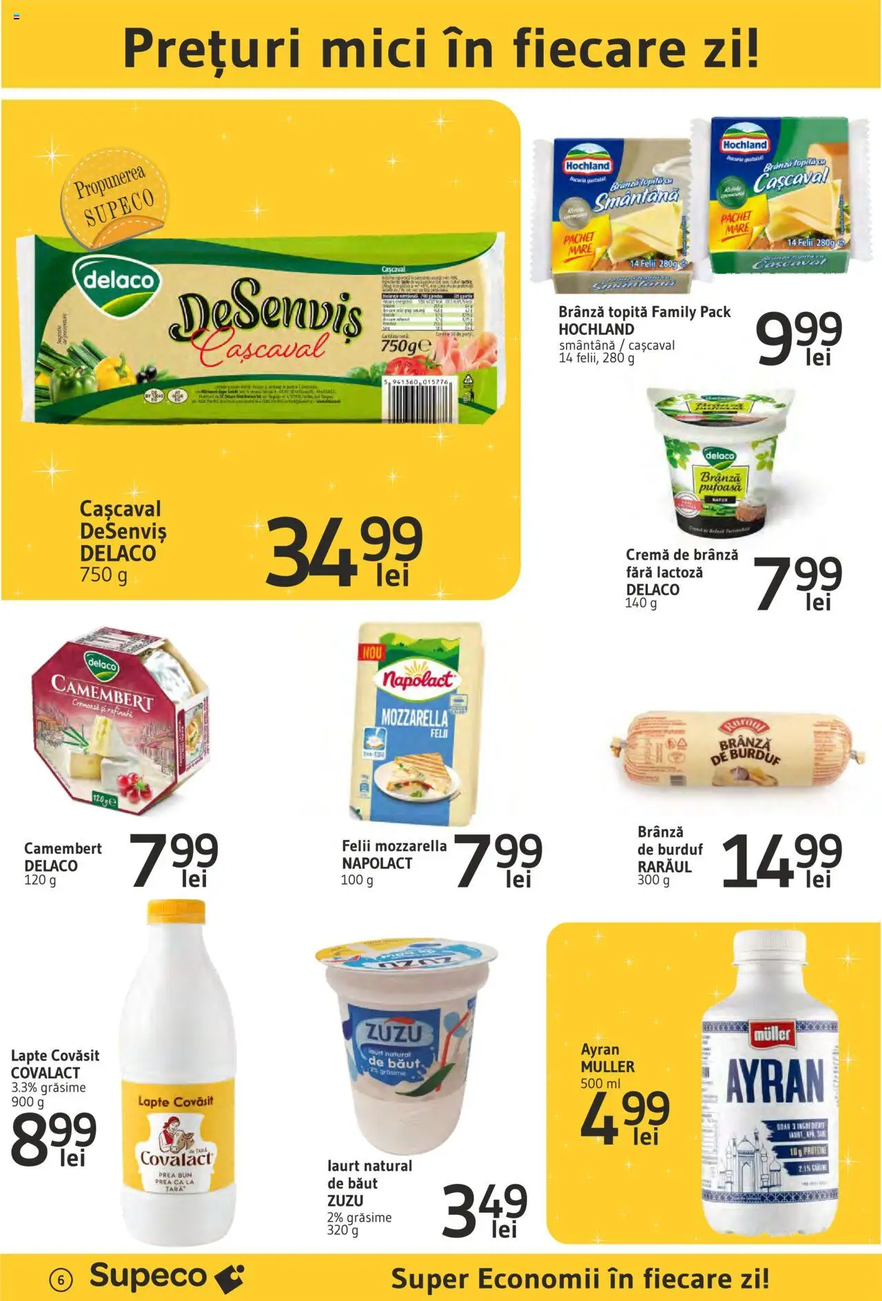 Catalog Supeco 6 - 19 Februarie 2025 | Pagina 6 | Produse: Cașcaval, Mozzarella, Lapte, Brânză