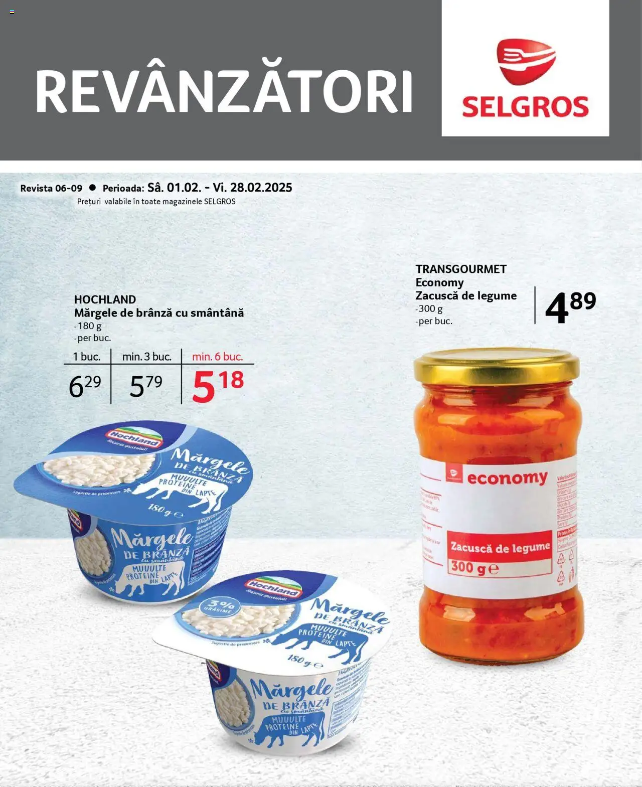 Catalog Selgros 1 - 28 Februarie 2025 | Pagina 1 | Produse: Lapte, Smântână, Zacuscă, Legume