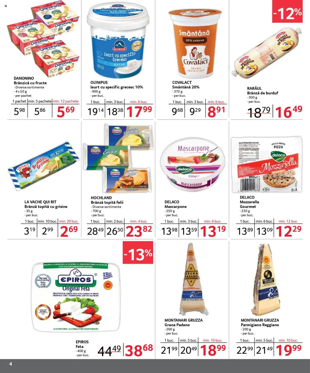 Catalog Selgros 1 - 28 Februarie 2025 | Pagina 4 | Produse: Cașcaval, Mozzarella, Mascarpone, Smântână