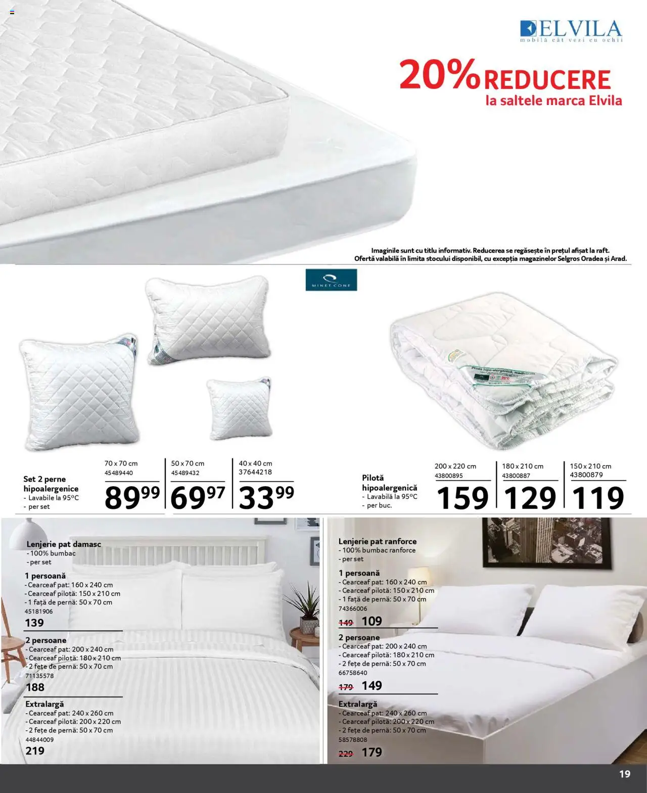 Catalog Selgros 1 Februarie - 15 Martie 2025 | Pagina 19 | Produse: Pat, Pernă, Pilotă, Față de pernă