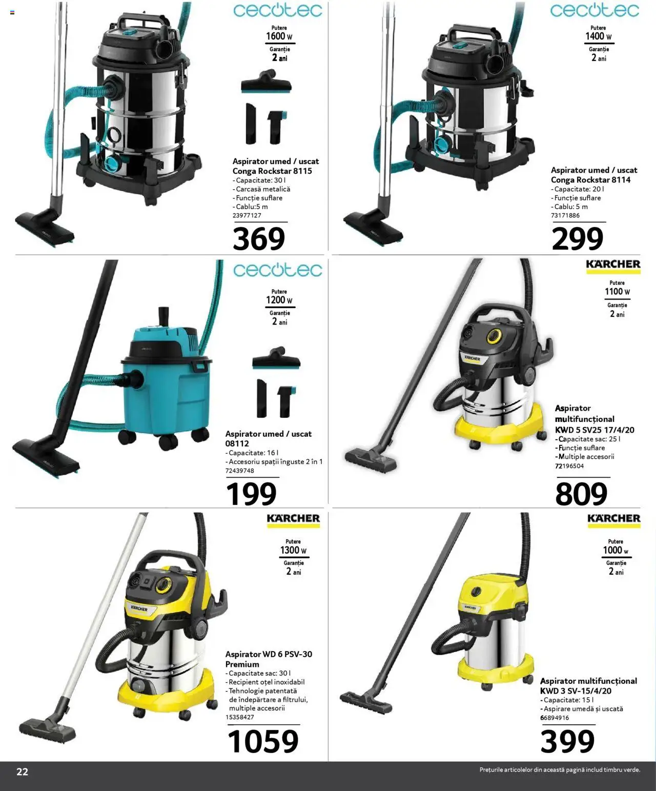 Catalog Selgros 1 Februarie - 15 Martie 2025 | Pagina 22 | Produse: Cablu, Carcasă, Aspirator