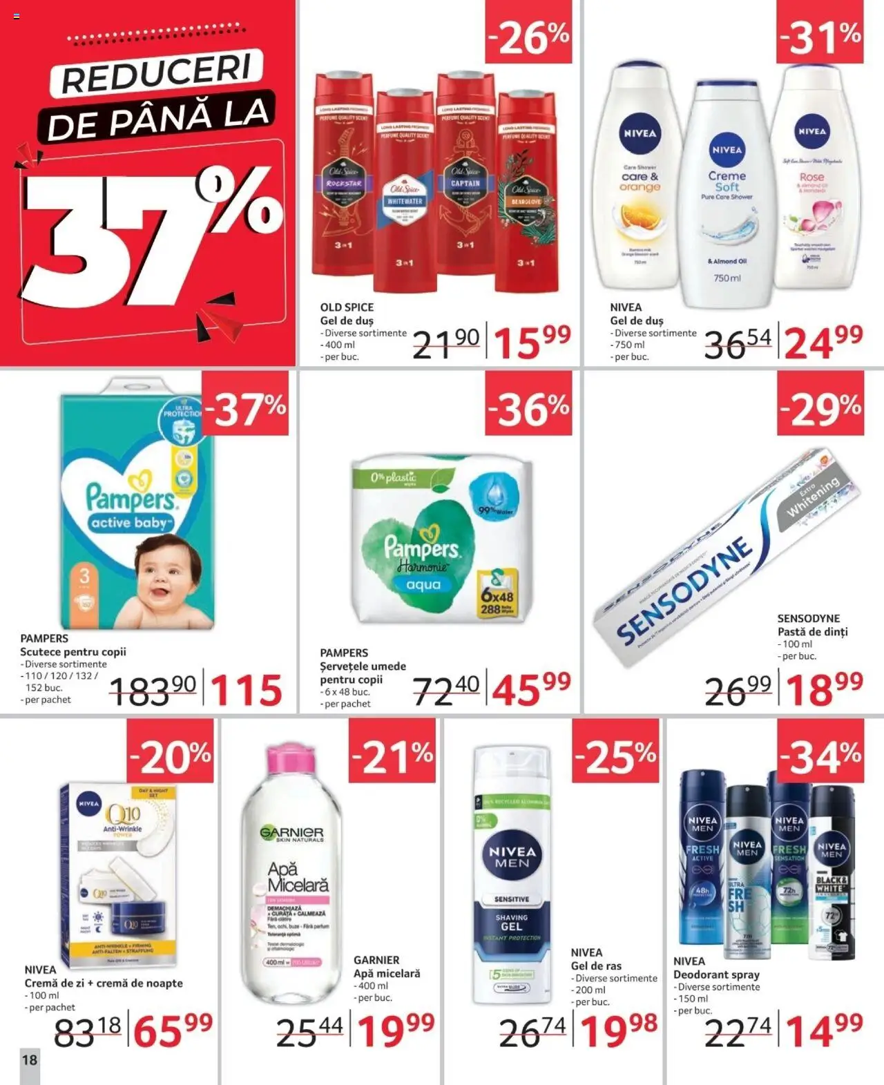 Catalog Selgros 7 - 20 Februarie 2025 | Pagina 18 | Produse: Cremă de noapte, Duș, Șervețele umede, Apă