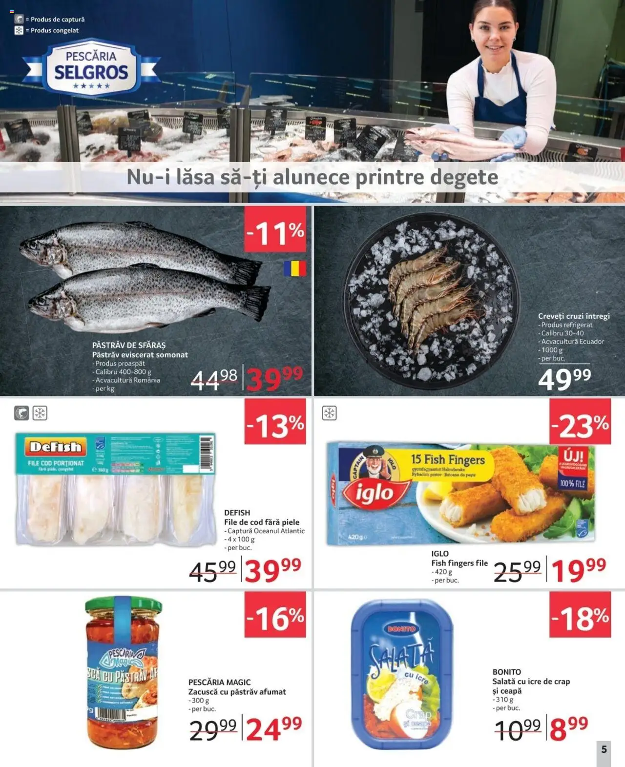 Catalog Selgros 7 - 20 Februarie 2025 | Pagina 5 | Produse: Pește, Salată cu icre, Salată, Ceapă