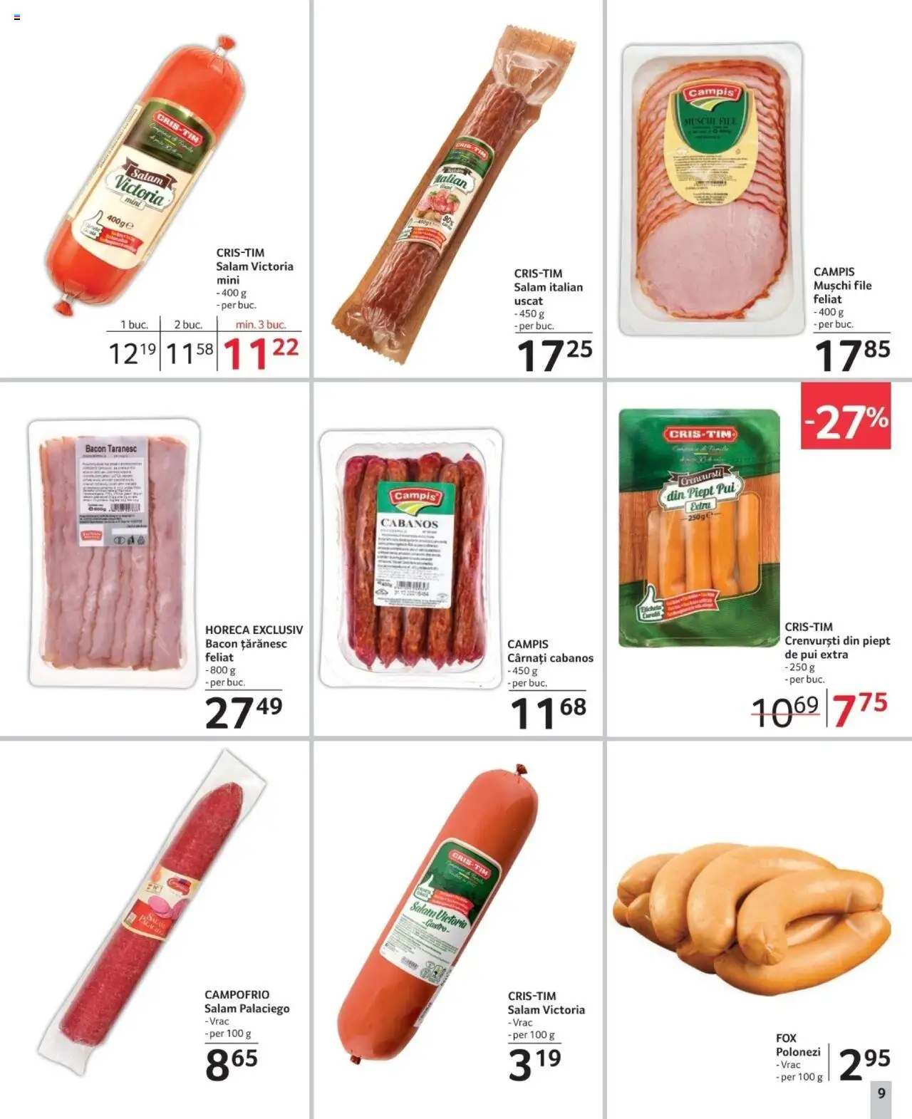 Catalog Selgros 7 - 20 Februarie 2025 | Pagina 9 | Produse: Crenvurști, Bacon, Salam, Cârnați