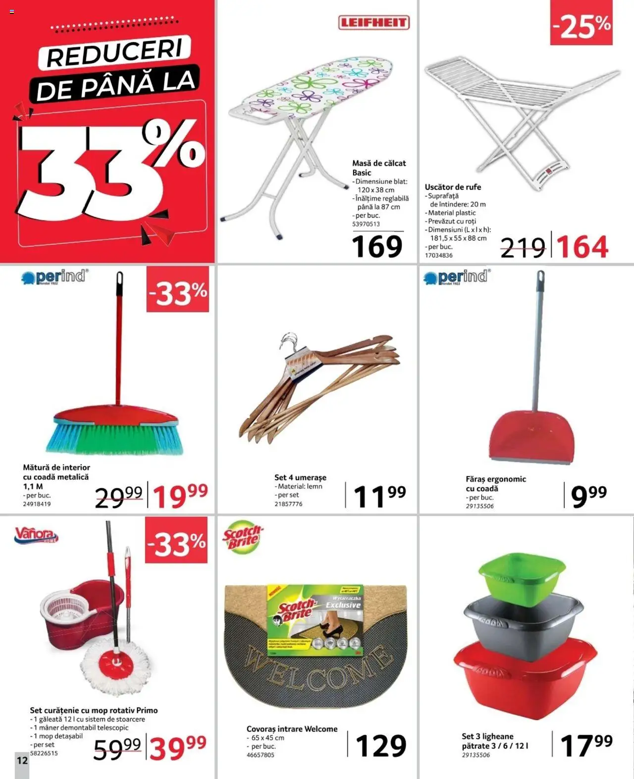 Catalog Selgros 7 - 20 Februarie 2025 | Pagina 12 | Produse: Uscător, Mâner, Masă, Masă de călcat