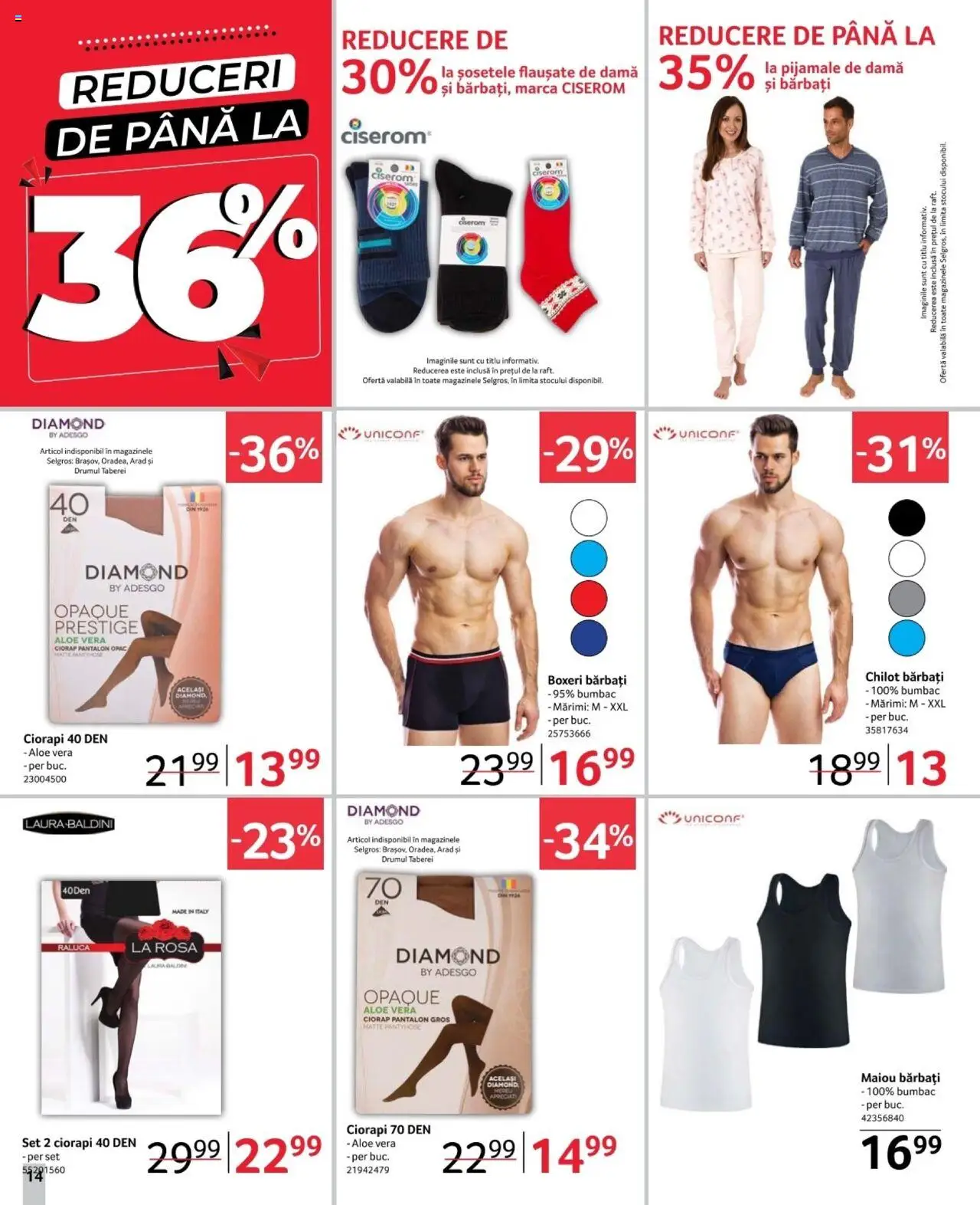 Catalog Selgros 7 - 20 Februarie 2025 | Pagina 14 | Produse: Aloe vera, Maiou, Pijamale, Boxeri