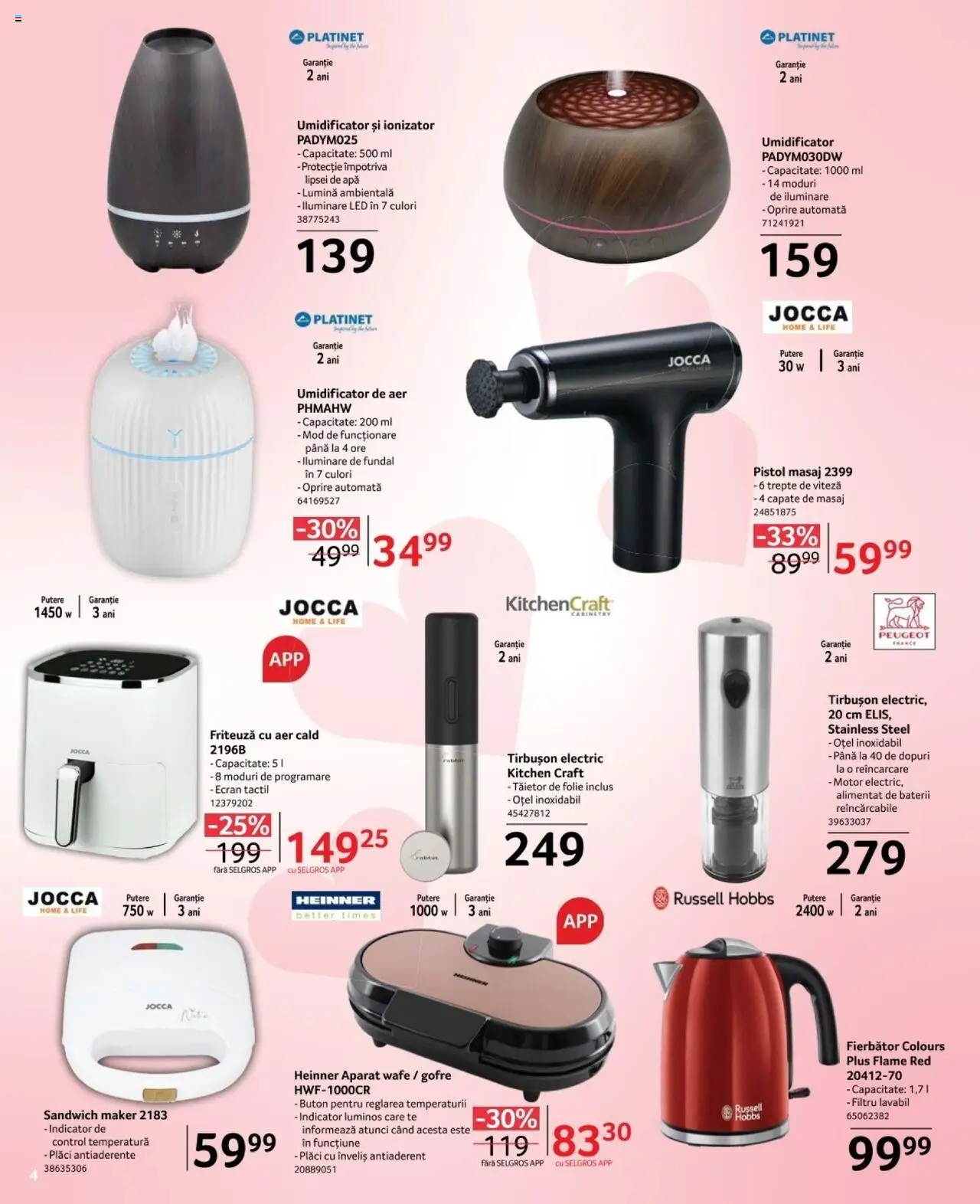 Catalog Selgros 7 - 20 Februarie 2025 | Pagina 4 | Produse: Friteuză, Baterii, Gofre, Apă
