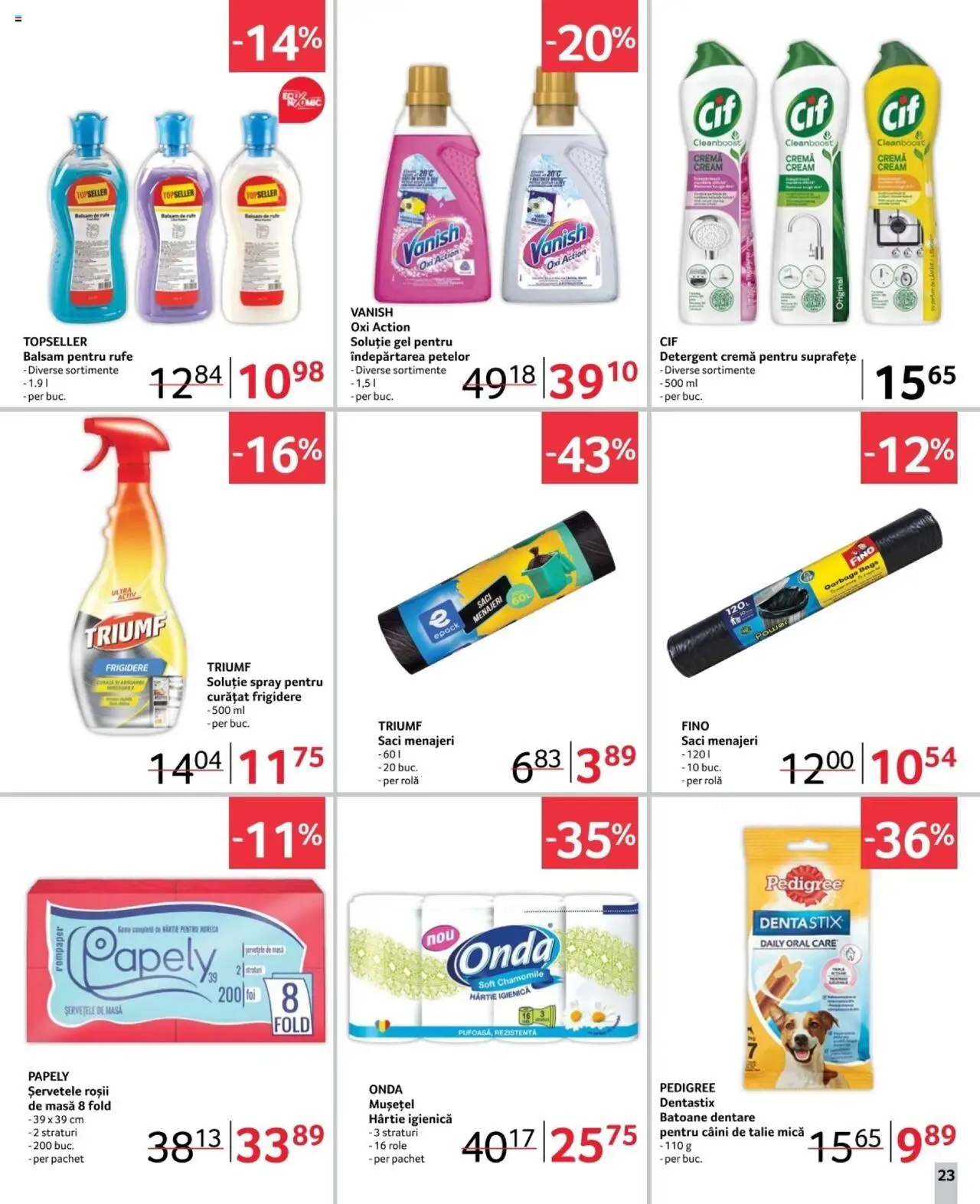 Catalog Selgros 7 - 20 Februarie 2025 | Pagina 23 | Produse: Saci menajeri, Masă, Role, Îndepărtarea petelor