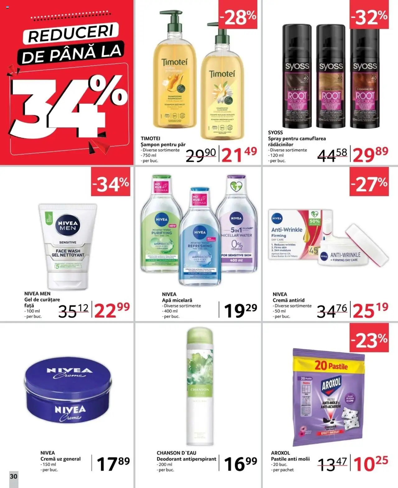 Catalog Selgros 7 - 20 Februarie 2025 | Pagina 30 | Produse: Gel de curățare, Șampon, Cremă, Apă