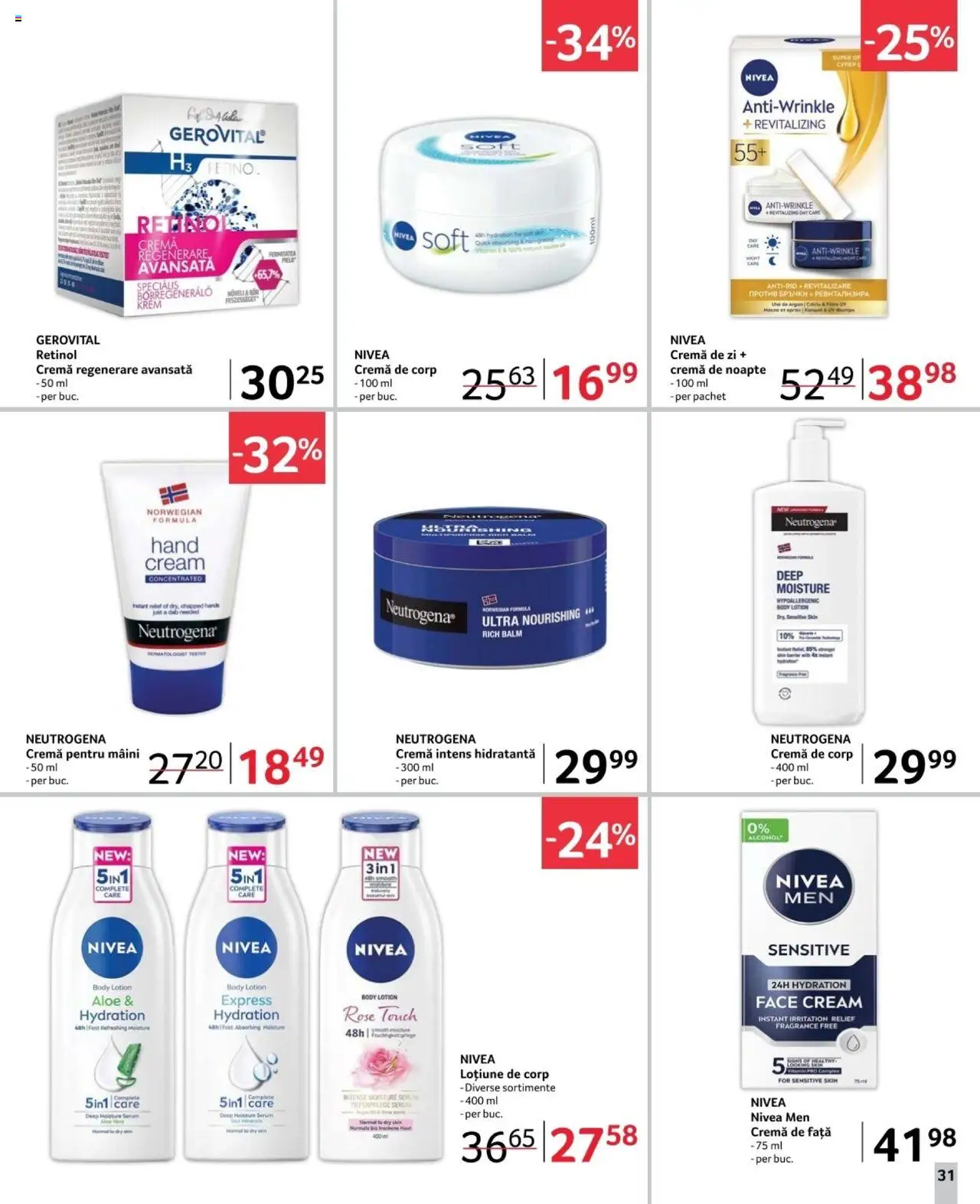 Catalog Selgros 7 - 20 Februarie 2025 | Pagina 31 | Produse: Cremă de zi, Cremă de noapte, Body, Cremă