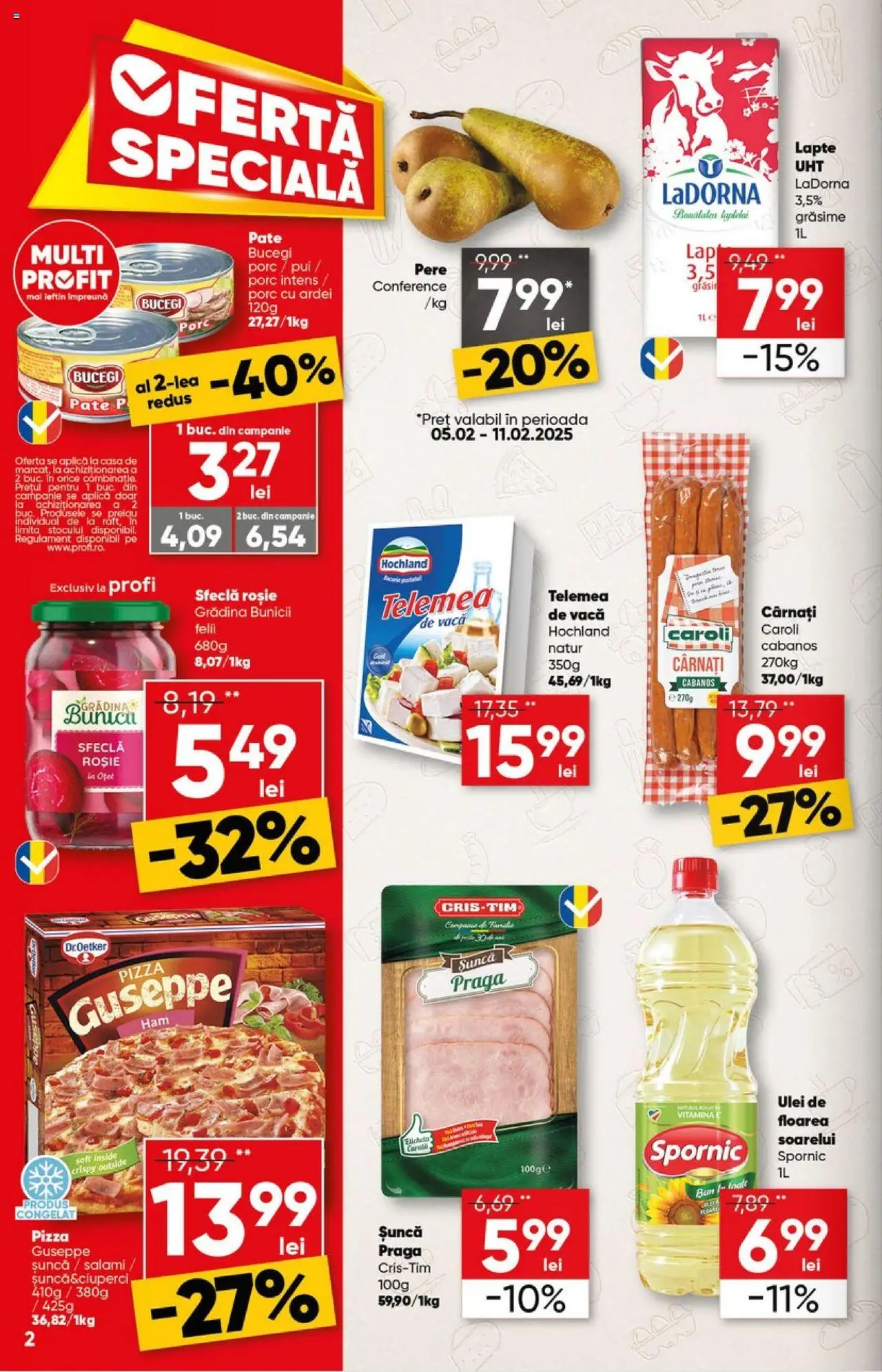 Catalog Profi 5 - 18 Februarie 2025 | Pagina 2 | Produse: Pate, Ulei, Pizza, Sfeclă