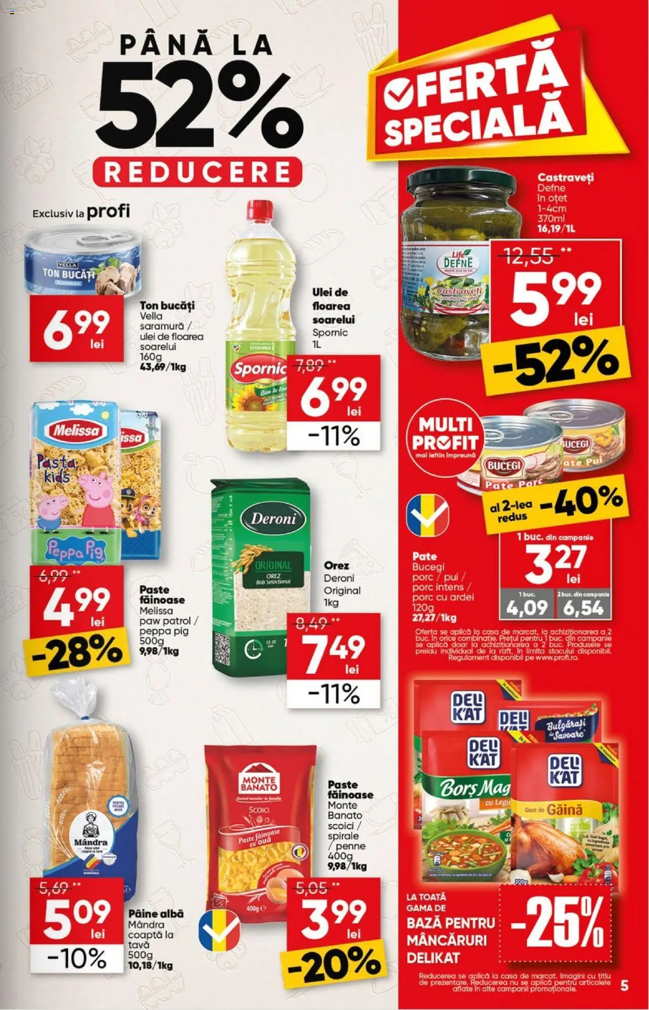 Catalog Profi 5 - 18 Februarie 2025 | Pagina 5 | Produse: Ulei, Pâine, Paste, Castraveți