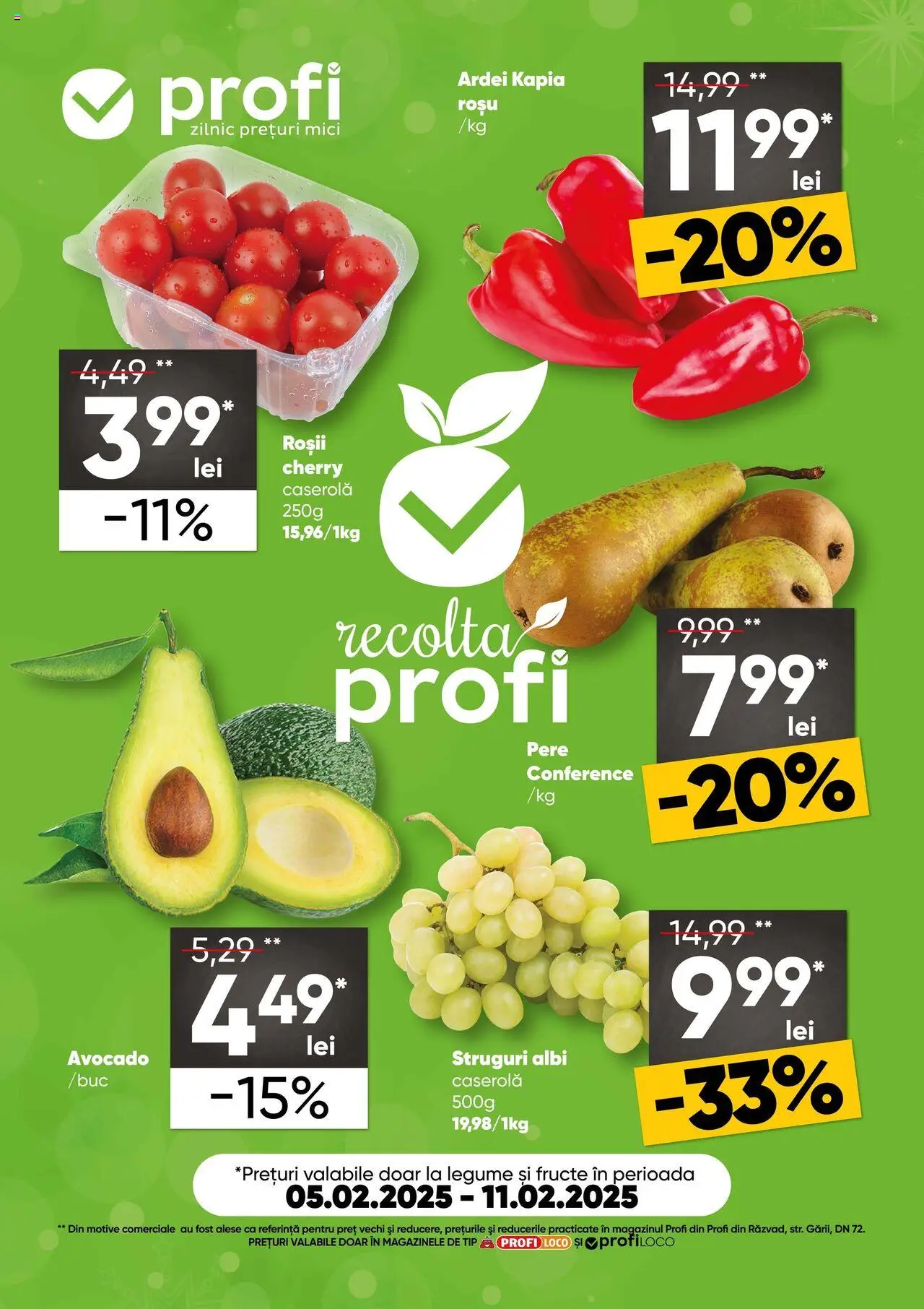 Catalog Profi 5 - 11 Februarie 2025 | Pagina 1 | Produse: Struguri, Mici, Roșii, Fructe