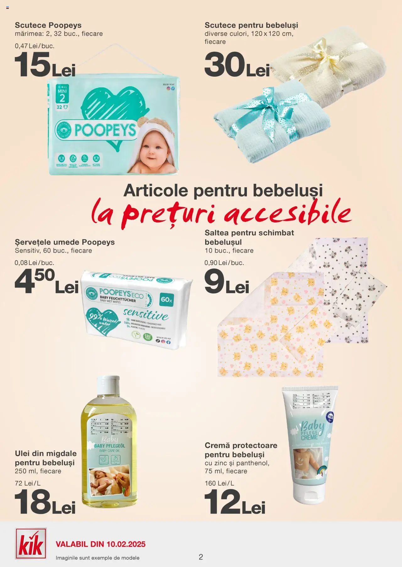 Catalog Kik 10 - 16 Februarie 2025 | Pagina 2 | Produse: Migdale, Cremă, Șervețele umede, Scutece