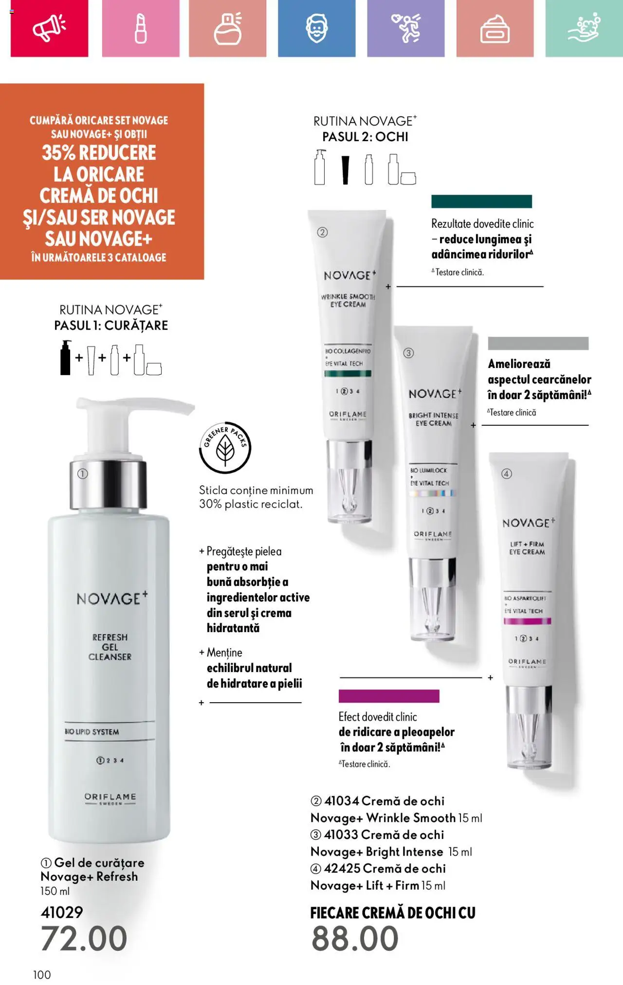 Catalog Oriflame 2 - 22 Martie 2025 | Pagina 100 | Produse: Şerit ödül, Gel de curățare, Cremă