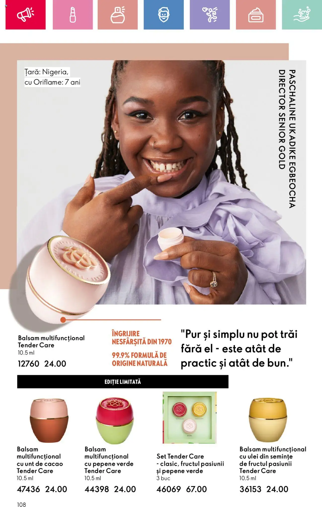 Catalog Oriflame 2 - 22 Martie 2025 | Pagina 108 | Produse: Semințe, Unt, Ulei, Cacao