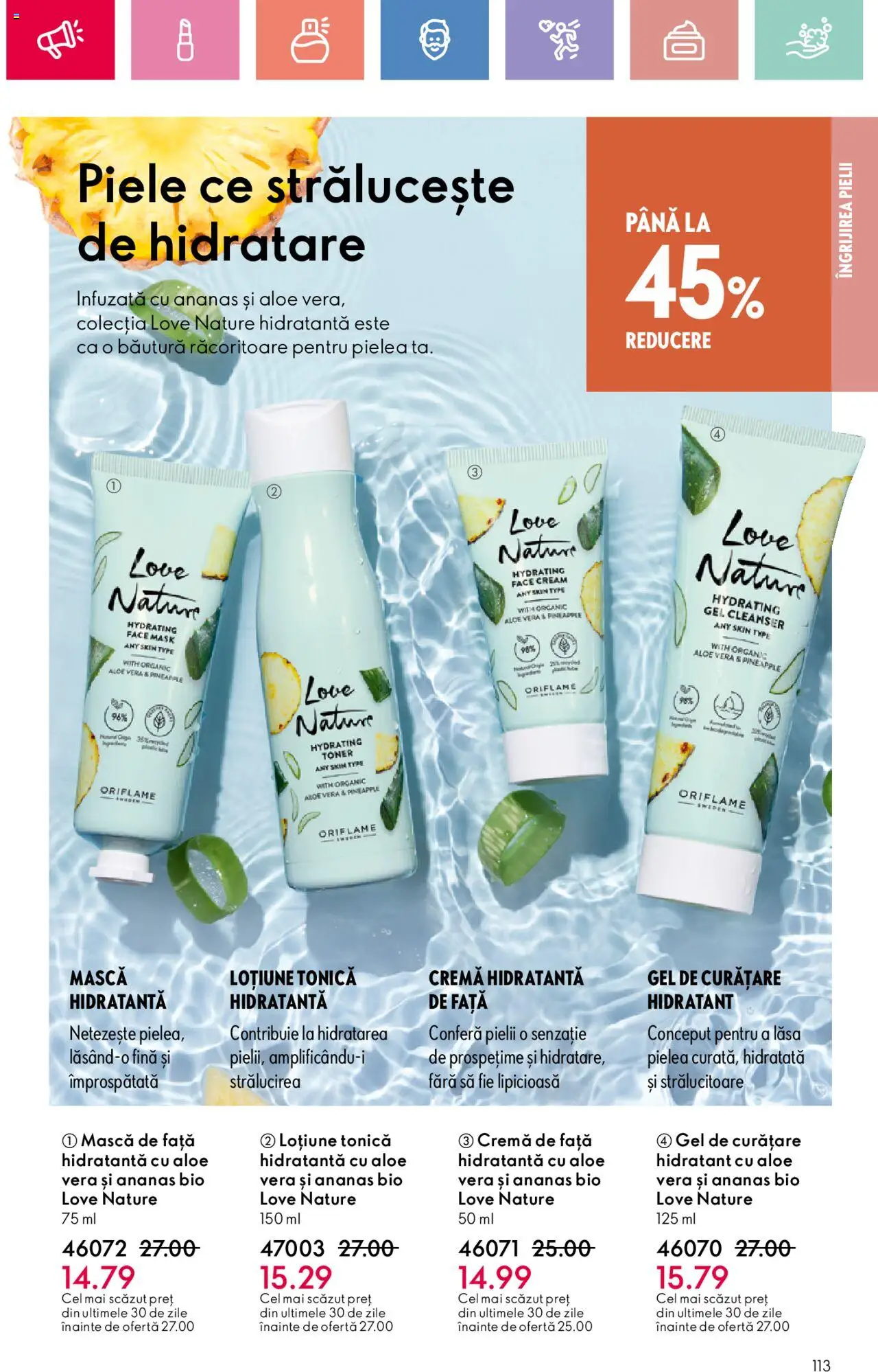 Catalog Oriflame 2 - 22 Martie 2025 | Pagina 113 | Produse: Şerit ödül, Loțiune tonică, Apple, Ananas