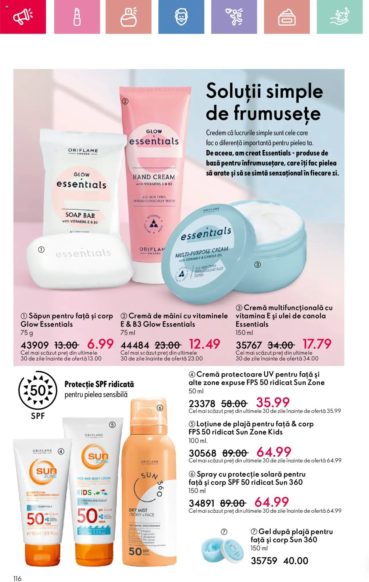 Catalog Oriflame 2 - 22 Martie 2025 | Pagina 116 | Produse: Cremă, Ulei, Protecție solară, Cremă de mâini