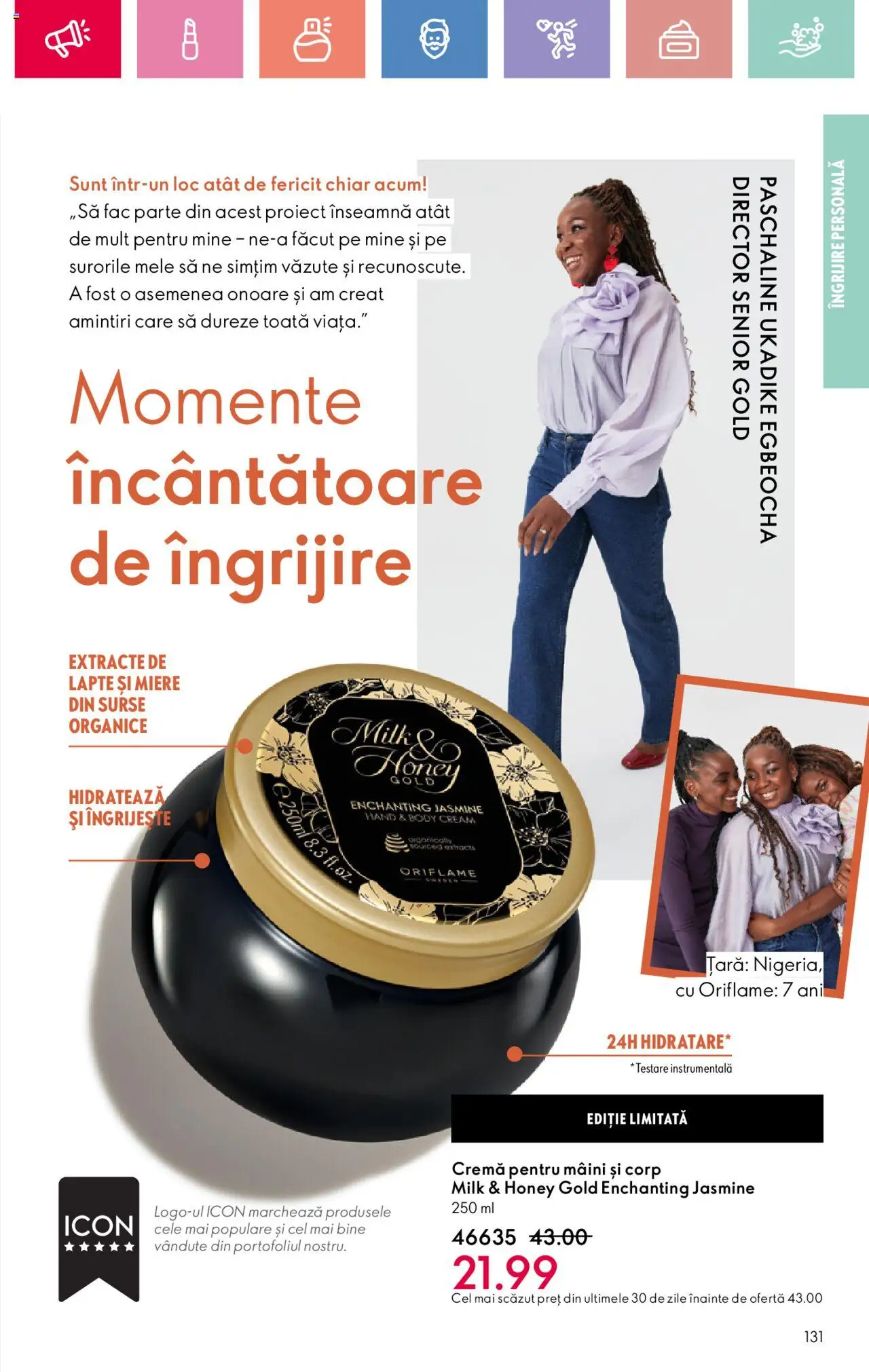 Catalog Oriflame 2 - 22 Martie 2025 | Pagina 131 | Produse: Body, Lapte, Cremă