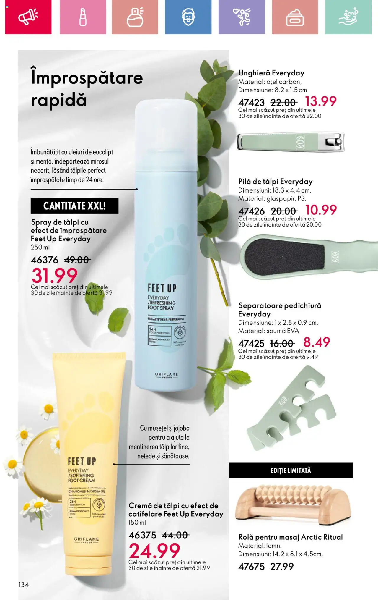 Catalog Oriflame 2 - 22 Martie 2025 | Pagina 134 | Produse: Pilă de tălpi, Cremă