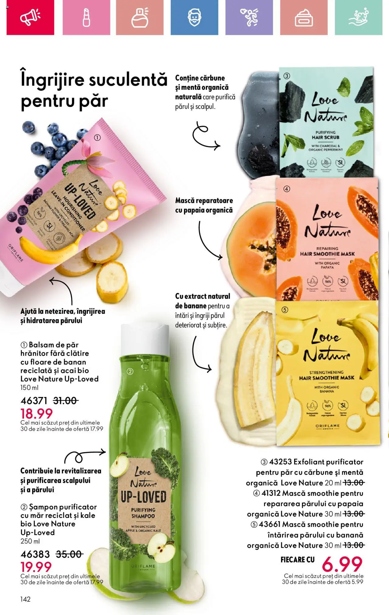 Catalog Oriflame 2 - 22 Martie 2025 | Pagina 142 | Produse: Şerit ödül, Scrub, Balsam, Balsam de păr