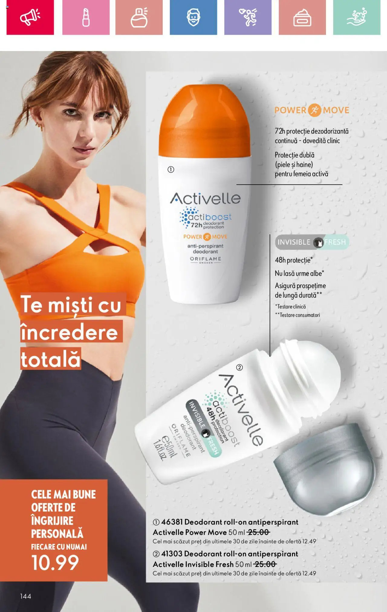 Catalog Oriflame 2 - 22 Martie 2025 | Pagina 144 | Produse: Deodorant, Antiperspirant, Haine
