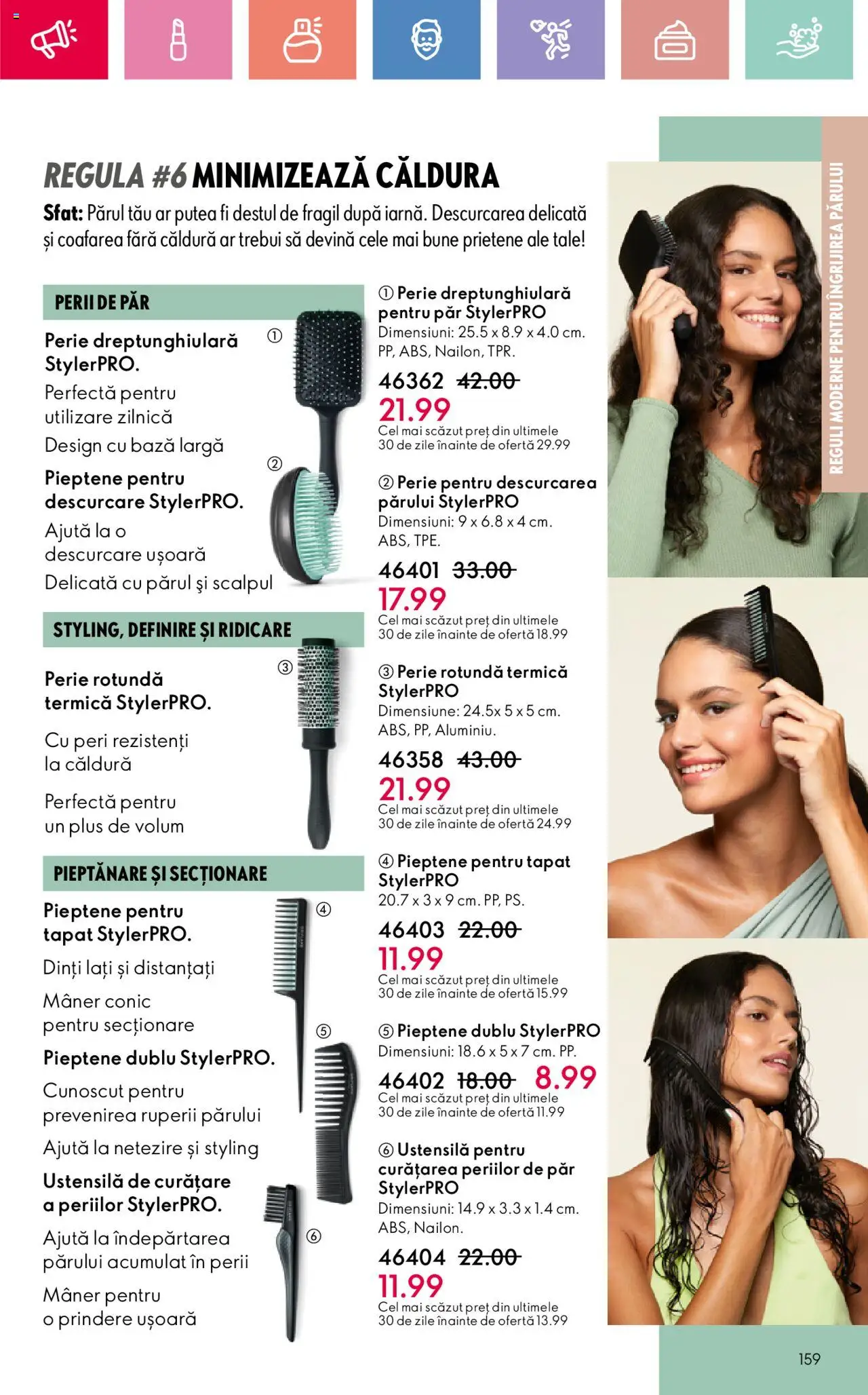 Catalog Oriflame 2 - 22 Martie 2025 | Pagina 159 | Produse: Pieptene, Mâner, Perie