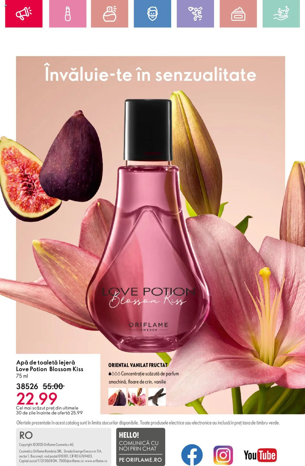 Catalog Oriflame 2 - 22 Martie 2025 | Pagina 164 | Produse: Toaletă, Parfum, Apă de toaletă, Apă