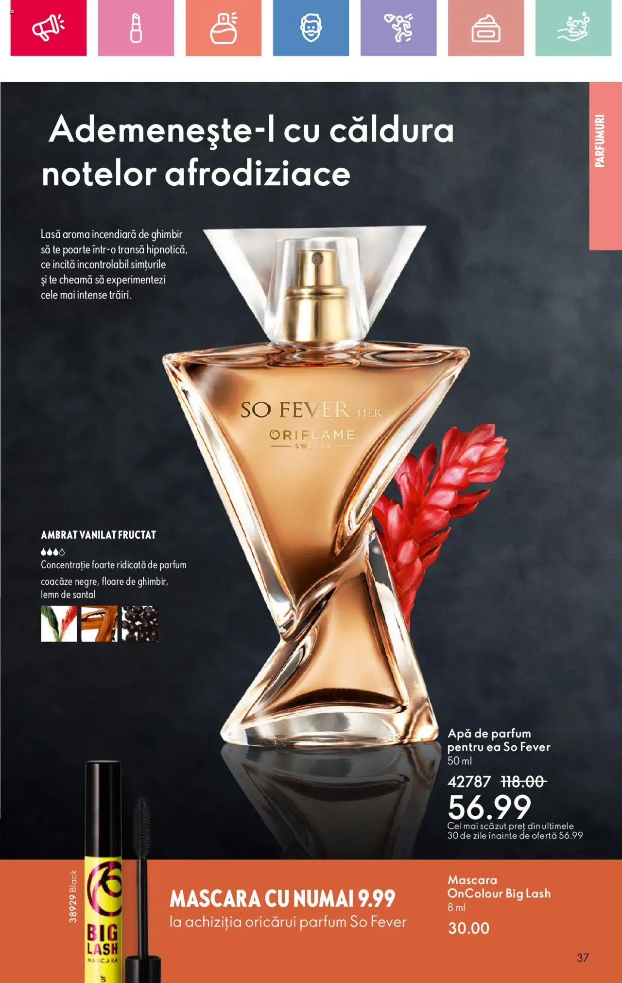 Catalog Oriflame 2 - 22 Martie 2025 | Pagina 37 | Produse: Apă de parfum, Parfum, Mascara, Apă