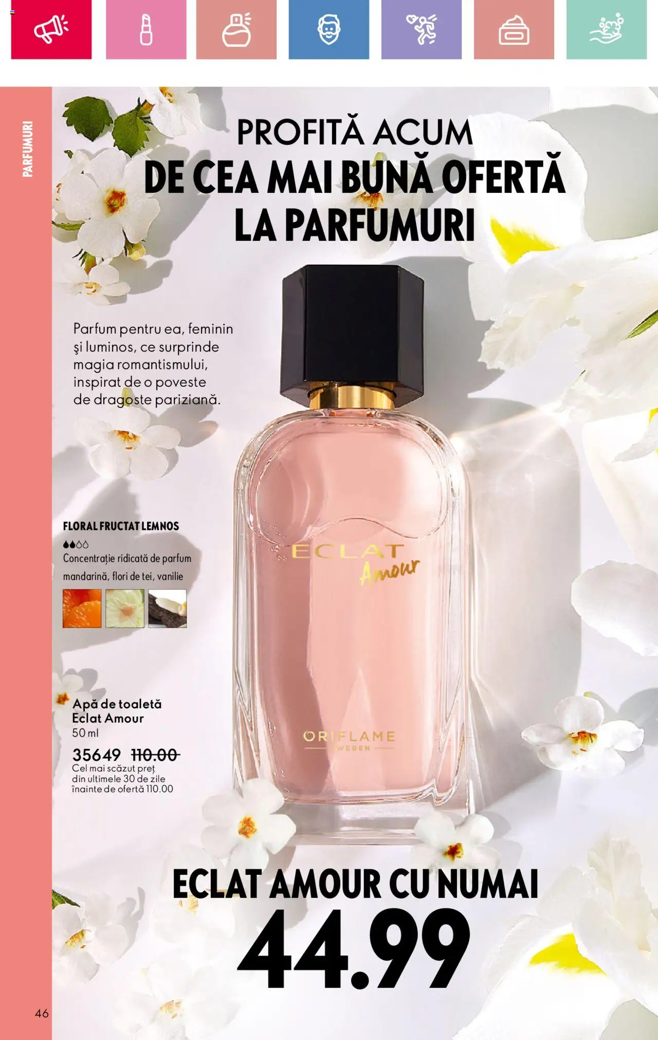 Catalog Oriflame 2 - 22 Martie 2025 | Pagina 46 | Produse: Toaletă, Parfum, Apă de toaletă, Apă