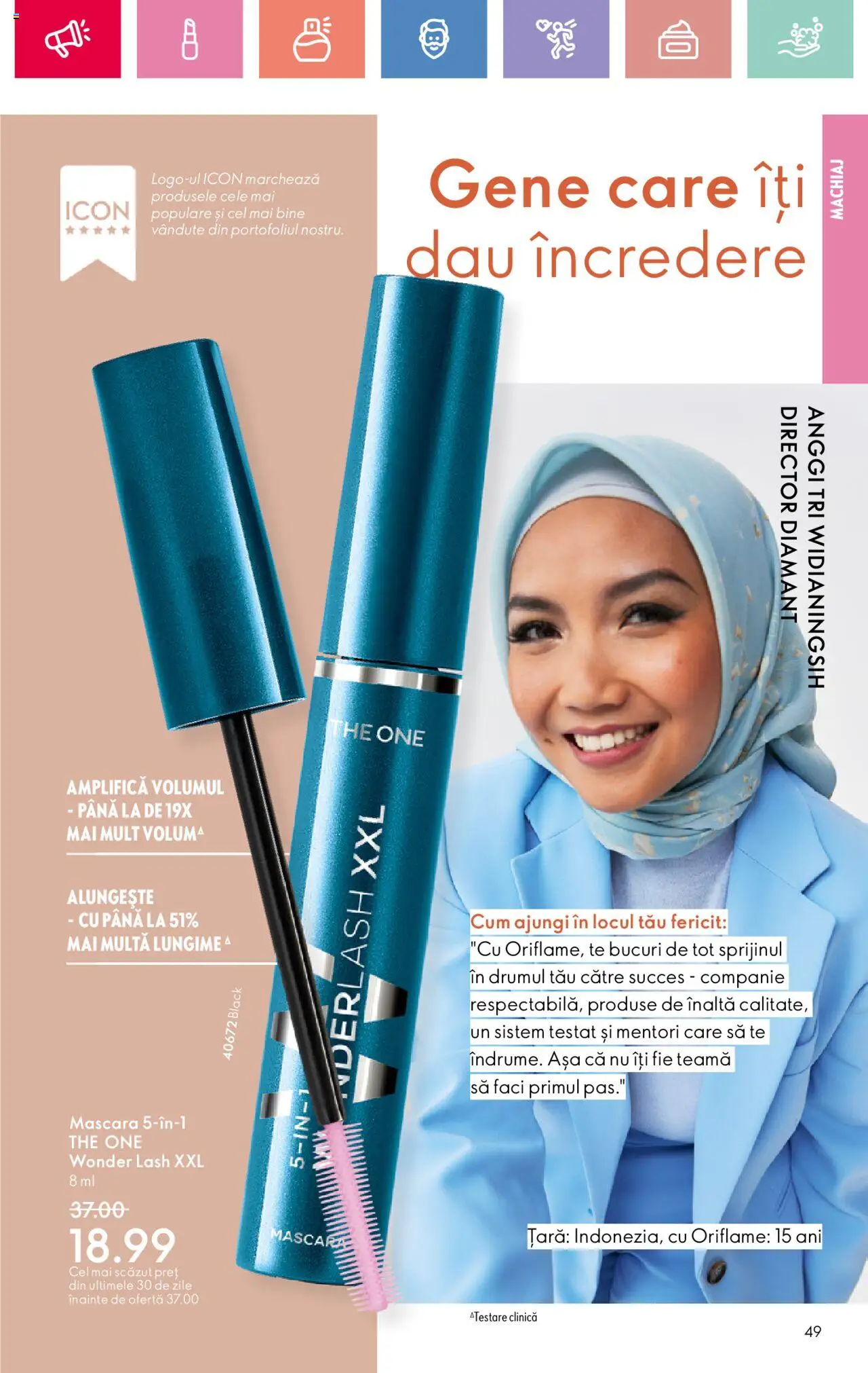 Catalog Oriflame 2 - 22 Martie 2025 | Pagina 49 | Produse: Machiaj, Mascara
