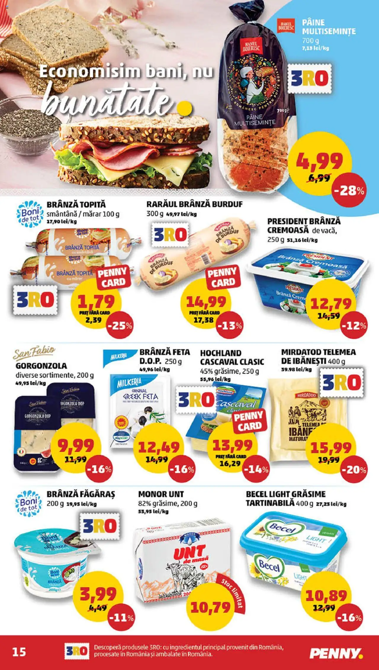 Catalog PENNY Market 12 - 18 Februarie 2025 | Pagina 15 | Produse: Unt, Brânză, Gorgonzola, Pâine