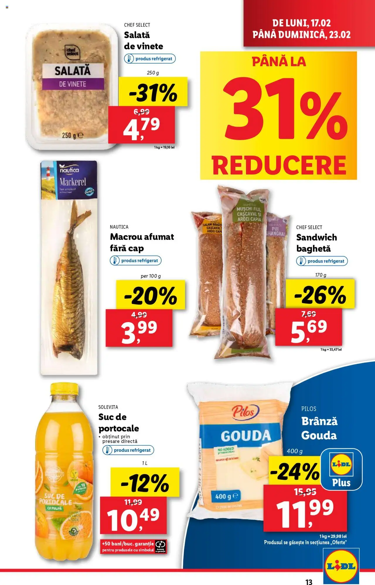 Catalog LIDL 17 - 23 Februarie 2025 | Pagina 13 | Produse: Brânză, Portocale, Salată, Gouda