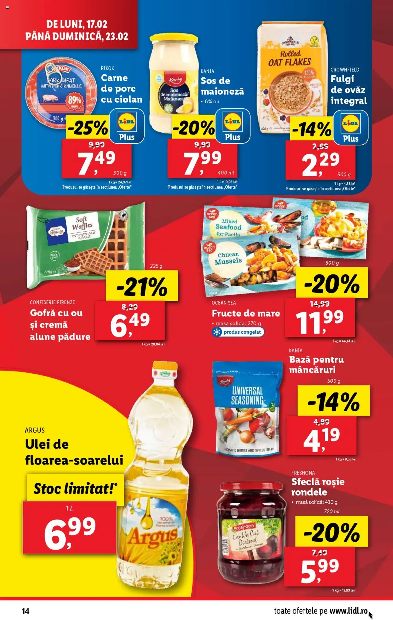 Catalog LIDL 17 - 23 Februarie 2025 | Pagina 14 | Produse: Cam suyu, Alune, Ulei, Fructe De Mare