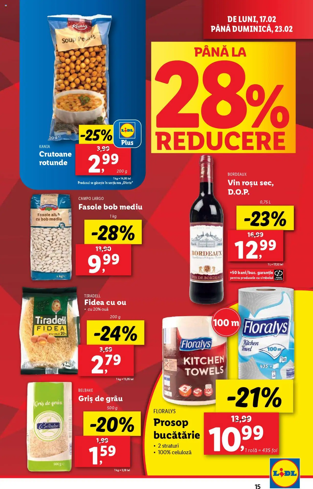 Catalog LIDL 17 - 23 Februarie 2025 | Pagina 15 | Produse: Bucătărie, Ouă, Vin, Fasole albă