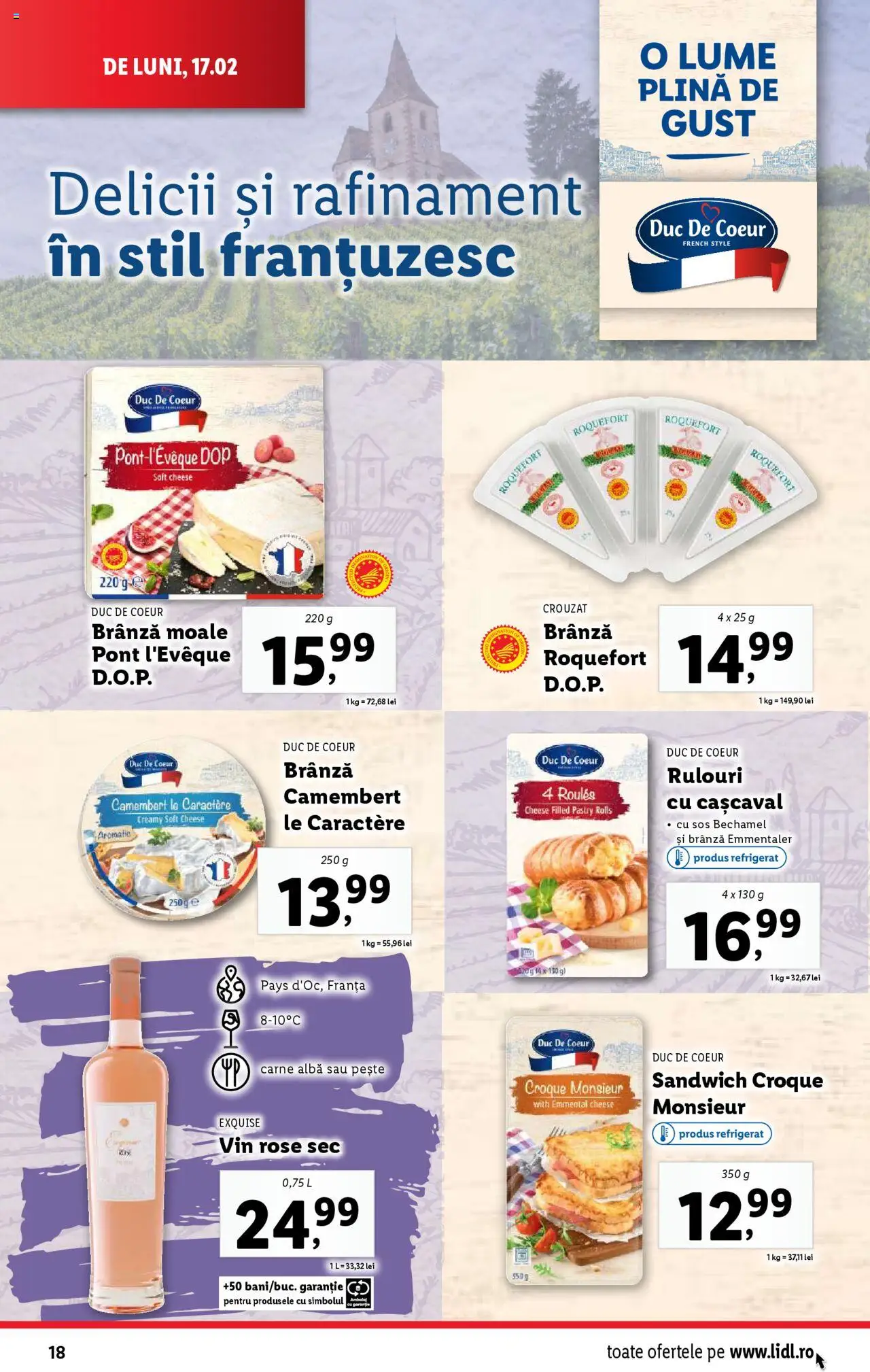 Catalog LIDL 17 - 23 Februarie 2025 | Pagina 18 | Produse: Delgeç, Cașcaval, Vin, Pește