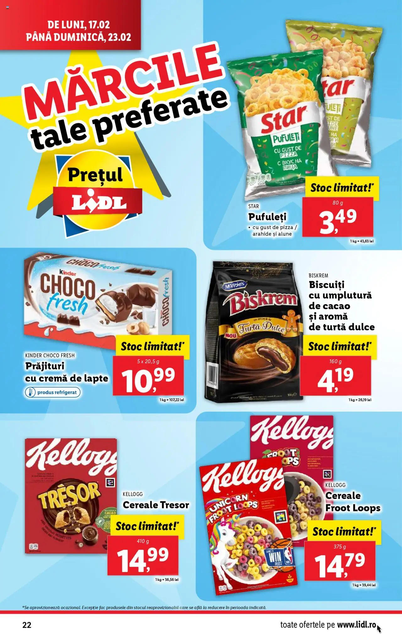 Catalog LIDL 17 - 23 Februarie 2025 | Pagina 22 | Produse: Pizza, Cereale, Cacao, Biscuiți