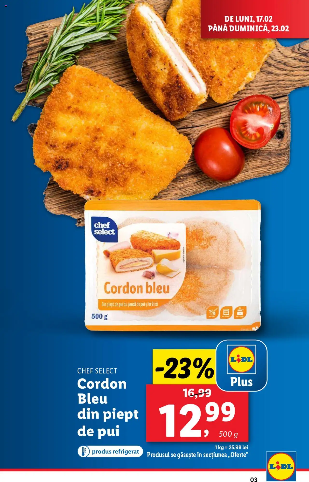 Catalog LIDL 17 - 23 Februarie 2025 | Pagina 3 | Produse: Cordon bleu, Brânză, Șuncă