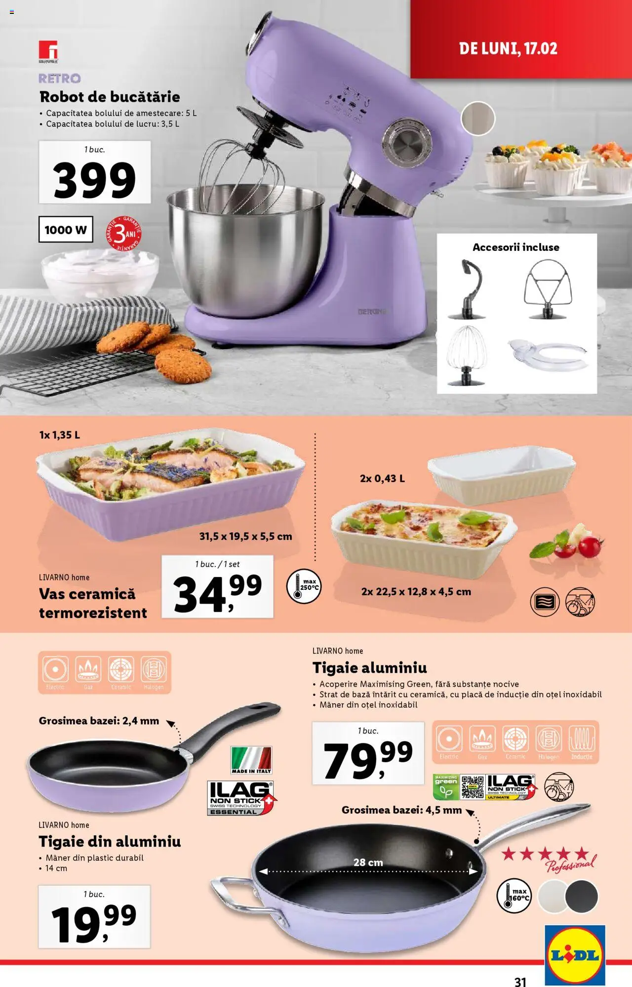 Catalog LIDL 17 - 23 Februarie 2025 | Pagina 31 | Produse: Tigaie, Robot, Mâner, Bucătărie
