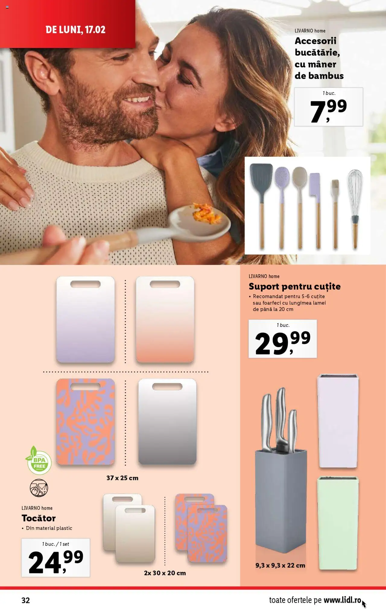 Catalog LIDL 17 - 23 Februarie 2025 | Pagina 32 | Produse: Mâner, Tocător