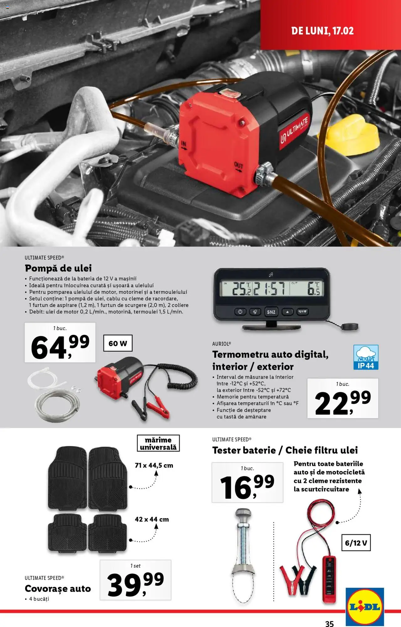 Catalog LIDL 17 - 23 Februarie 2025 | Pagina 35 | Produse: Cablu, Termometru, Baterie, Ulei