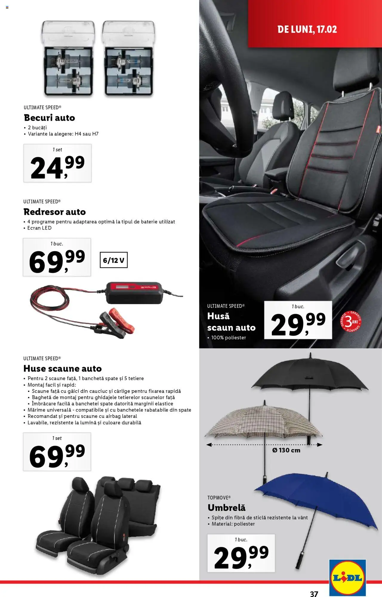 Catalog LIDL 17 - 23 Februarie 2025 | Pagina 37 | Produse: Tavuk suyu, Scaun, Babak, Baterie